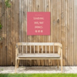 BBQ - Quote - Roze - Zomer Tuinposter op houten frame 2 cm dik middel -sfeer4