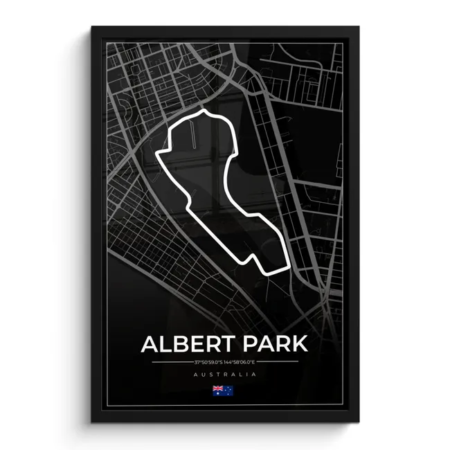 Photo Frame - Circuit - Formula 1 - Australia - Race track - Albert Park circuit - Black