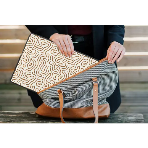 Minimalistisch - Patroon - Terracotta laptophoes neopreen klein 279 -tas