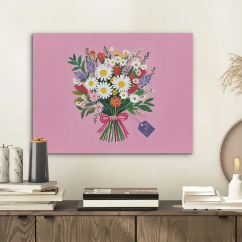 Bloemen - Quote - Kaartje - Kleurrijk PET vilt klein -sfeer1
