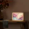 Marmer - Kleurrijk Light Box met kabel (Tafellamp) klein -sfeer4