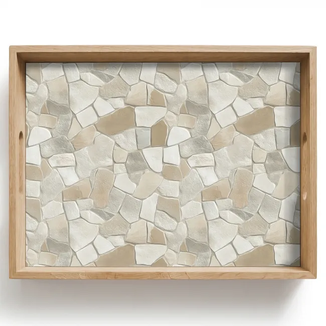 Dienblad - Mozaïek - Stenen - Beige