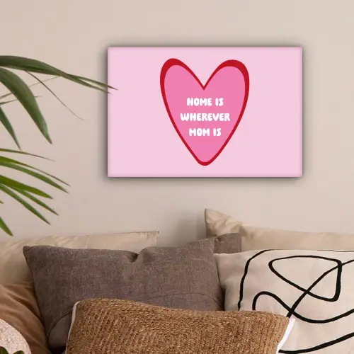 Quote - Moeder - Roze canvas 2cm klein -sfeer1