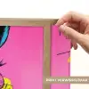 Konijn - Felroze - Sjaal - Abstract Light Box met batterij (Wandlamp) middel -USP_websiteprintNL