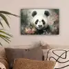Panda - Dieren - Bloemen - Planten canvas 2cm klein -sfeer1