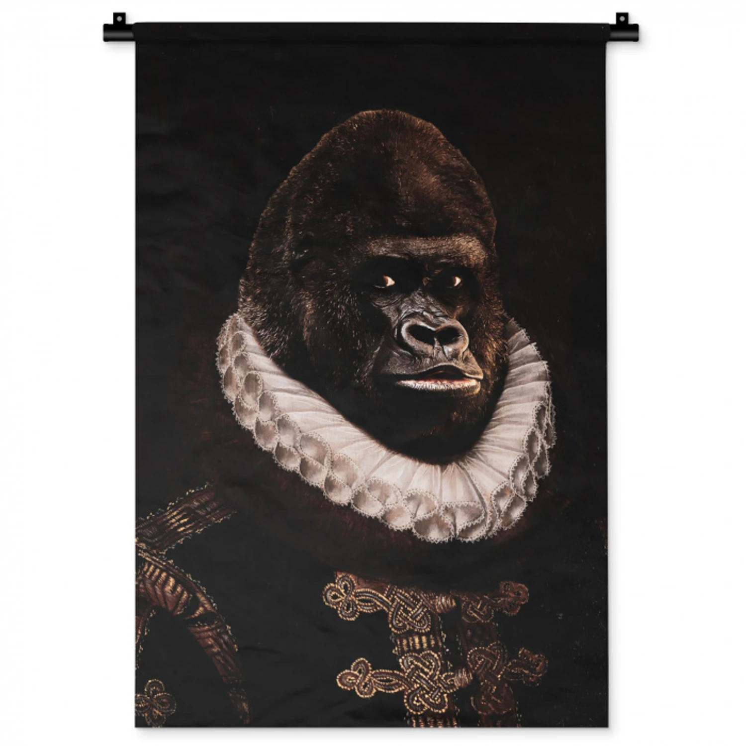 Willem van Oranje - Adriaen Thomasz - Aap Wandkleed katoen klein -zz3d