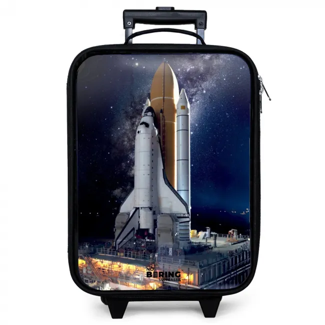 Spaceshuttle die klaar is om op te stijgen Kinderkoffer - Zwart klein -zzz_website3d