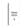 Hakuna matata - Quotes - Spreuken aluminium wit klein -3d