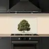Eikenboom - Groen - Lichte achtergrond keuken achterwand spatscherm klein -sfeer1