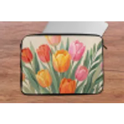 Tulpen - Abstract - Kleurrijk laptophoes neopreen klein -tafel