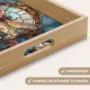 Libelle - Mozaïek - Bloemen - Kleurrijk Dienblad Rechthoek middel -USP_HandgreepNL