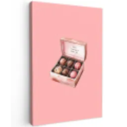 Doosje - Bonbons - Liefdevolle - Tekst Tuinposter op houten frame 2 cm dik middel -3d