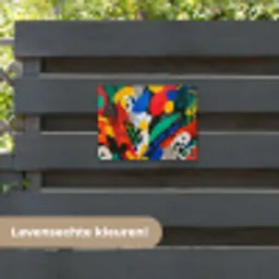 Abstract - Planten - Vormen - Kleurrijk tuinposter los doek klein -sfeer3