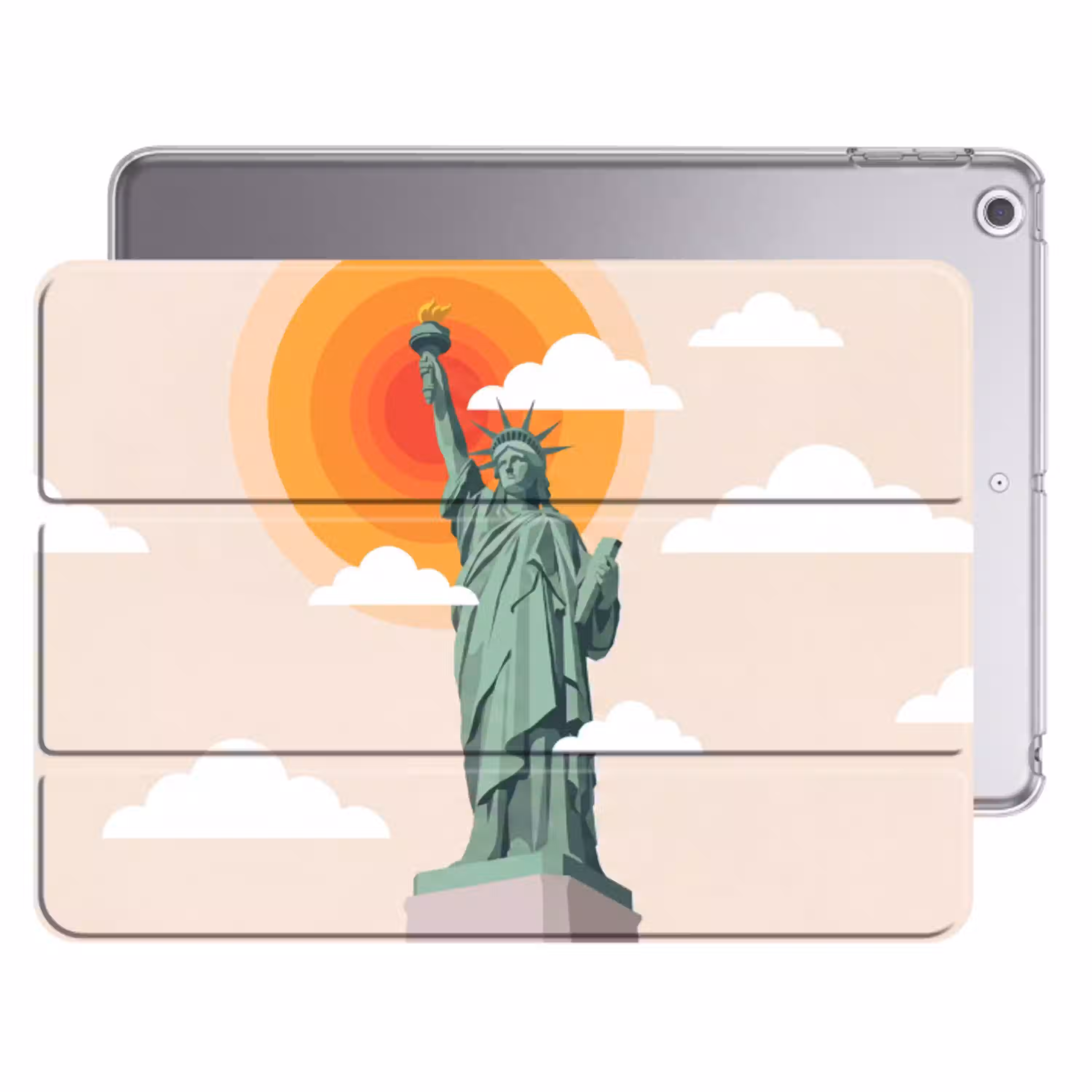 Vrijheidsbeeld - New York - Zon - Modern Apple iPad 2017 middel -threedimensional_3d_global