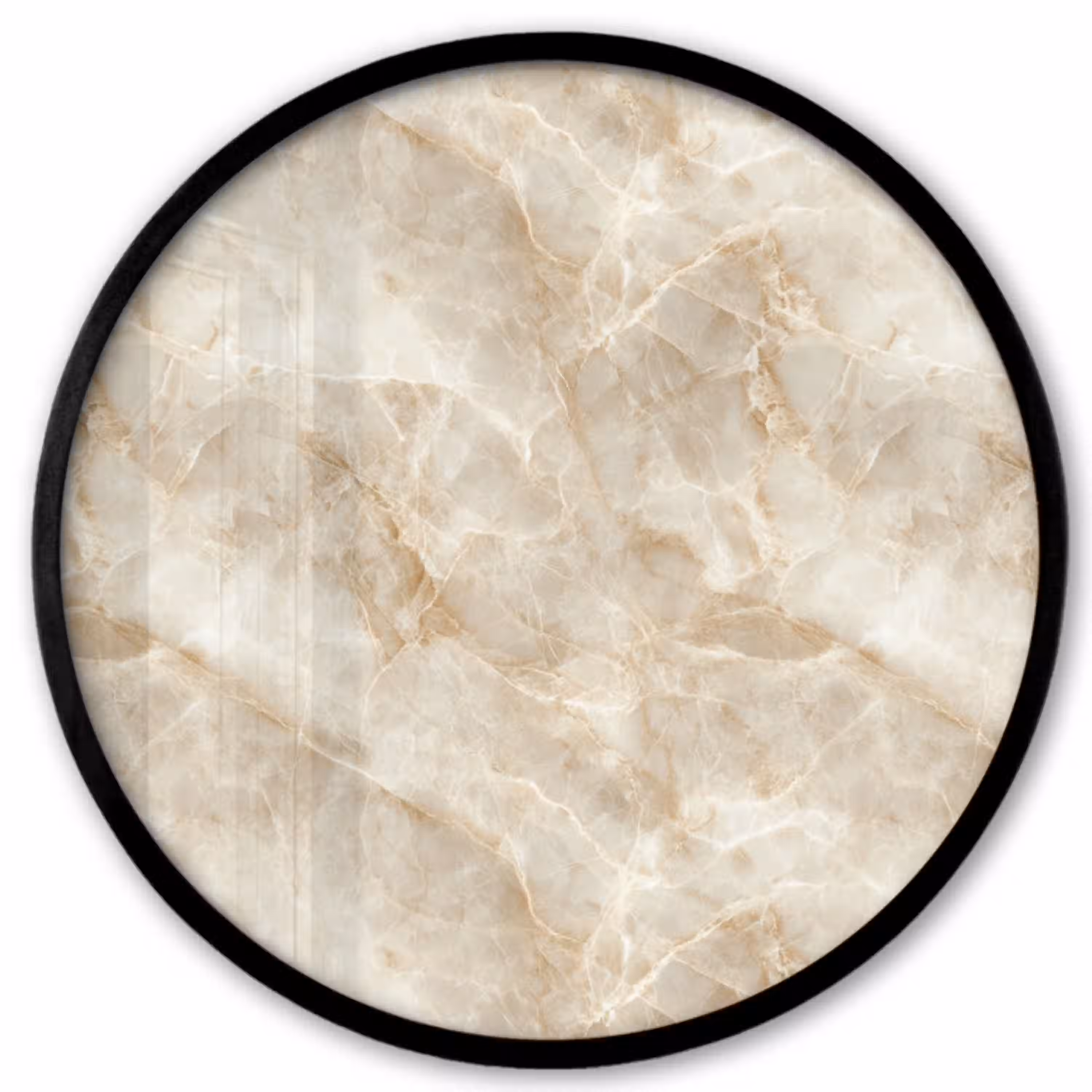Lichtbeige - Onyx - Subtiel Fotolijst rond zonder passe partout klein 856 -3d