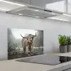 Schotse hooglander - Natuur - Herfst - Dieren - Wild - Bos keuken achterwand spatscherm klein -3d_schuin