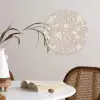 Bloemen - Blaadjes - Patroon Wandcirkel plexiglas klein 852 -sfeer4