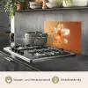 Glazen - Bloem - Oranje keuken achterwand spatscherm klein -usp_DE