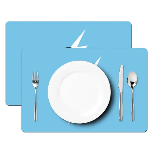 Smiley - Blauw - Bliksem Placemat vinyl groot -zzsfeer2_Kitchenyeah-website