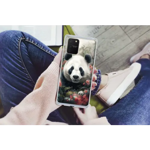 Panda - Wilde dieren - Bloemen - Natuur Telefoonhoesje Samsung Galaxy S10 Lite klein -handS10Lite
