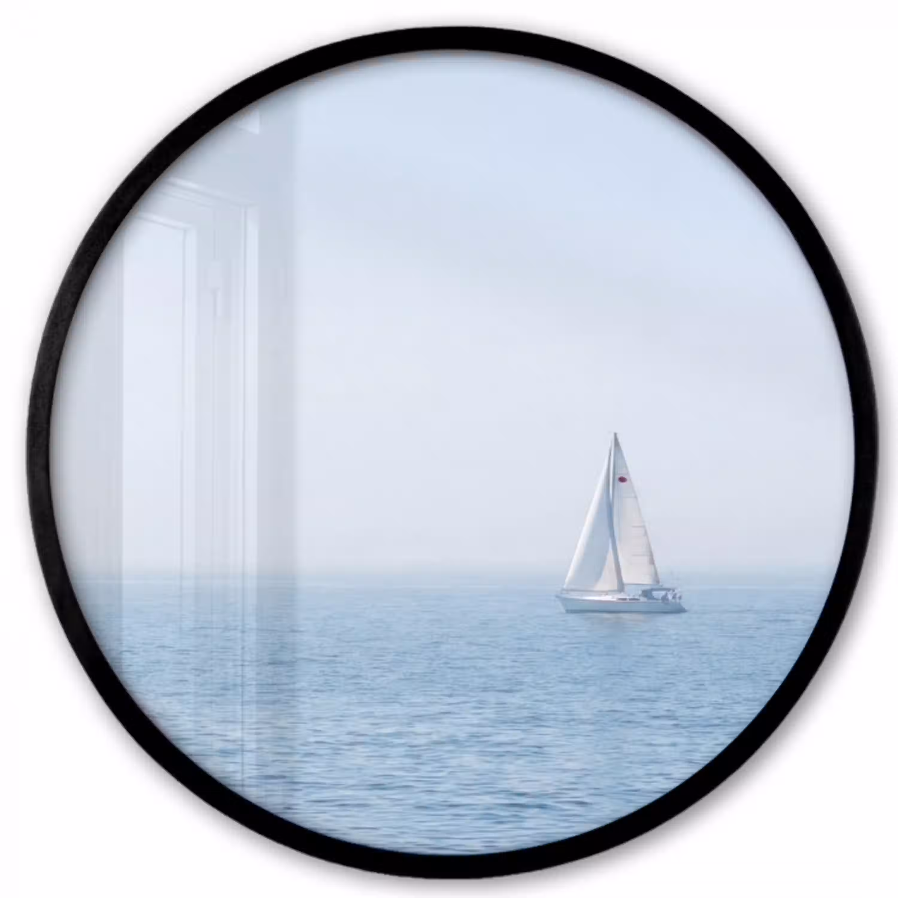 Horizon - Zeilboot - Zee Fotolijst rond zonder passe partout klein -3d