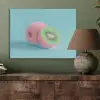 Kiwi - Blauw - Surrealistisch PET vilt klein -sfeer2