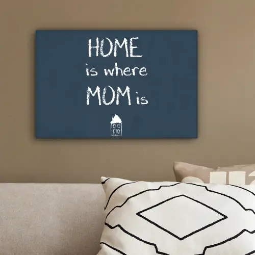Quotes - Home is where mom is - Spreuken - Moeder canvas 2cm klein -sfeer3