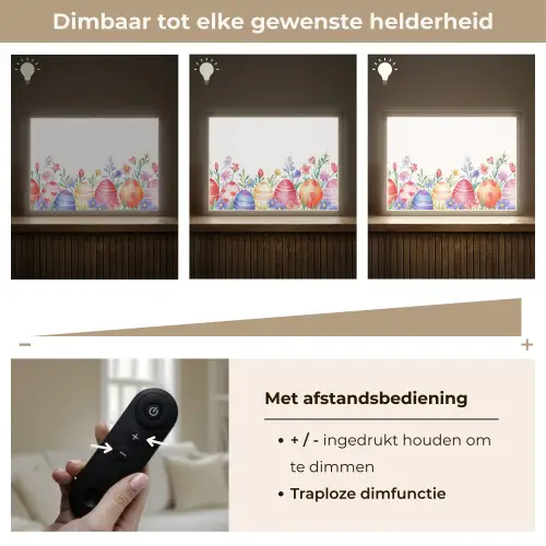 Bloementuin - Kleurrijk - Eieren Light Box met batterij (Wandlamp) middel -USP_dimbaarNL