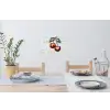 Kersen - Rood - Mozaïek - Blaadjes Muursticker klein -eettafel