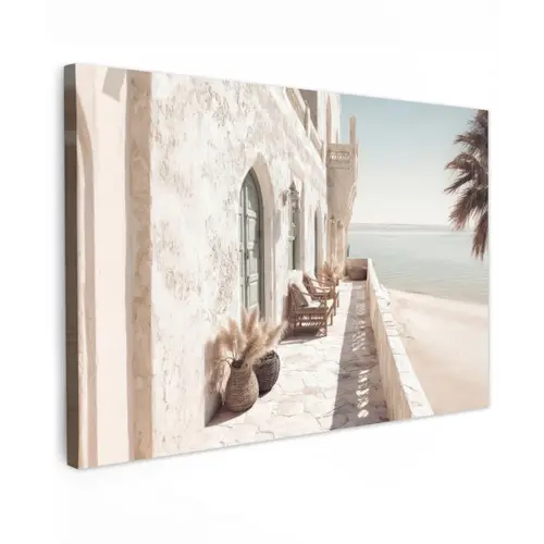 Terras - Stoelen - Strand - Beige canvas 2cm klein -z3d