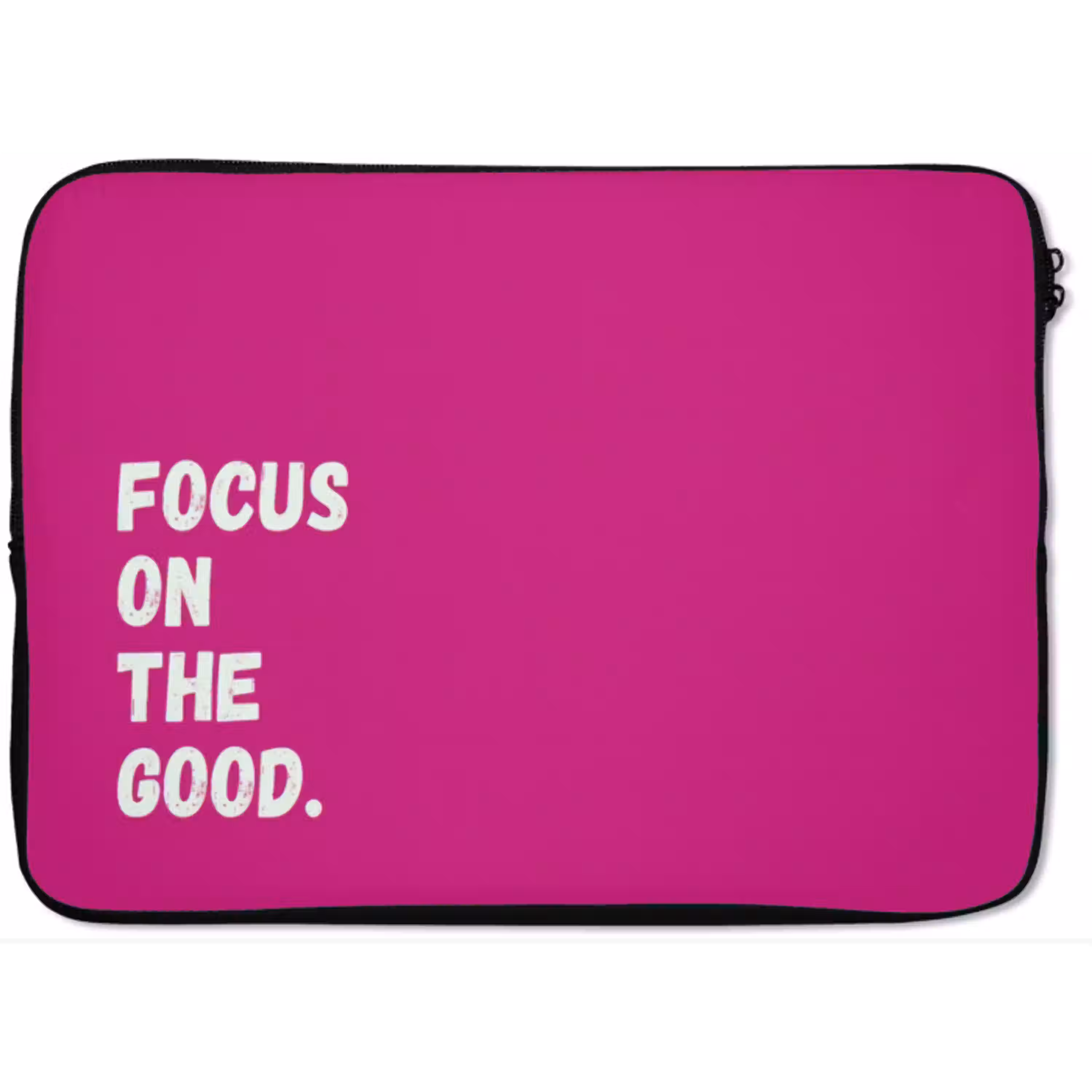 Focus on the good - Roze - Simple laptophoes neopreen klein -zkaufland3dotto