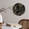 Marmer - Zwart - Goudstructuur Wandcirkel behangsticker klein 186 -sfeer3