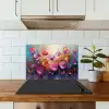 Bloemen - Botanisch - Kunst - Roze - Natuur keuken achterwand spatscherm klein -sfeer2