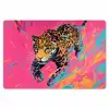 Luipaard - Roze - Oranje - Blauw - Verf Placemat vinyl groot -zzsfeer1_Kitchenyeah-website