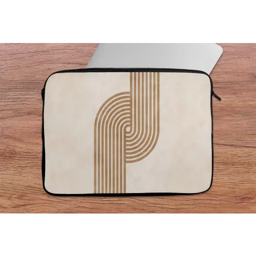 Symmetrische bocht - Koperkleurig laptophoes neopreen klein -tafel