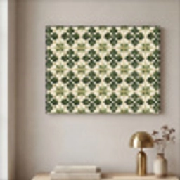 Patroon - Tegel - Groen Textielframe zwart klein 947 -sfeer2