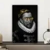 Willem van Oranje - Adriaen Thomasz - Zwart - Wit canvas 2cm klein -sfeer6