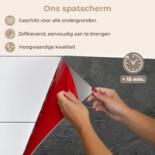Beton - Structuur - Industrieel - Zwart - Grijs keuken achterwand spatscherm klein -spatscherm_NL