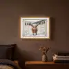 Schotse Hooglander - Winterlandschap - Landelijk - Bergen - Doorkijk Light Box met batterij (Wandlamp) middel -sfeer4