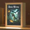 Dinosaurus - Draak - Jungle - Groen Light Box met kabel (Kinderlampje) klein -zzz_3d_website