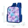 Gekleurde schelpen op een paarse achtergrond Kinderrugzak - Blauw middel -productfoto_formaten