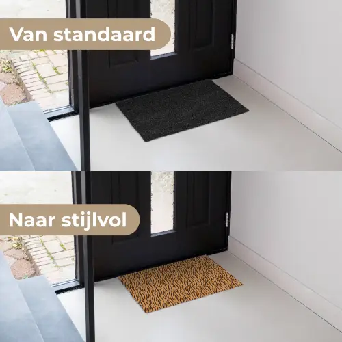 Dier - Oranje - Tijger Deurmat klein 898 -voor-na_NL