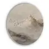 Berglandschap - Mist  - Penseelstreken Akoestische PET Vilt - Rond klein -3d