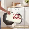 Ciao bella - Rood - Wit - Minimalistisch Badmat klein -USP_WasbaarDE
