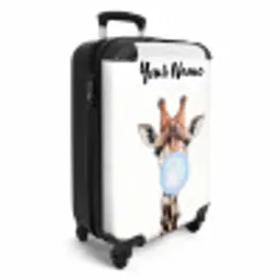 Kauwende Kobus blauw NBS - Handbagage koffer - Kinderen Unisex middel -productfoto_3d