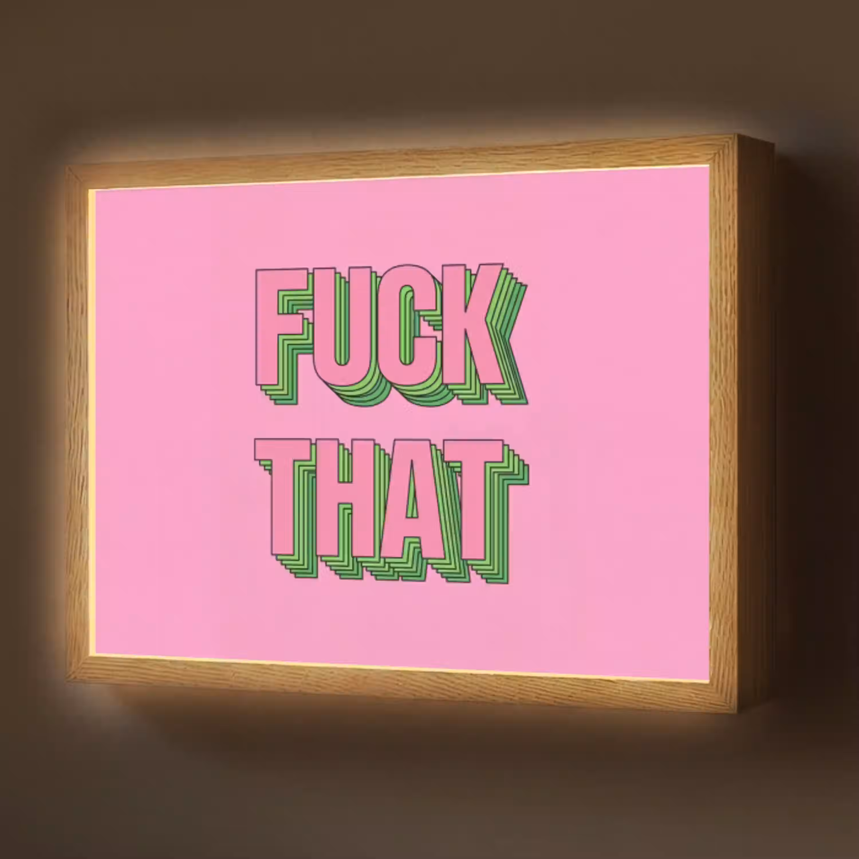 Tekst - Bold - Roze Light Box met batterij (Wandlamp) middel -z3d_website