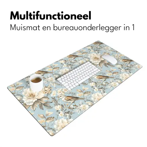 Botanisch - Zangvogel - Blauw Muismat XXL klein 681 -sfeer4