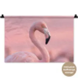 Flamingo - Portret - Roze Wandkleed katoen klein -t3d_DE