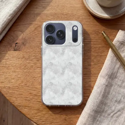 Lichtgrijs - Ruw - Subtiel Telefoonhoesje iPhone 17 Pro klein 878 -sfeer1