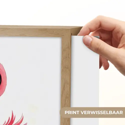 Flamingo - Roze - Water Light Box met batterij (Wandlamp kind) middel -USP_websiteprintNL